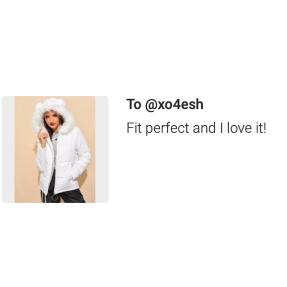 White Hooded Zip Up Puffer Jacket Vegan Fur - Picture 5 of 6